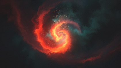 Ember Orange Spiral