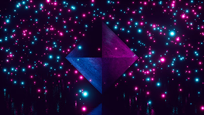Fluorescent Diamond Teal Pink