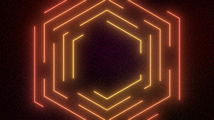 Laser Orange Hexagon