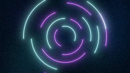 Laser Teal Pink Circles Fast