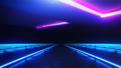 Synthwave Blue Grid