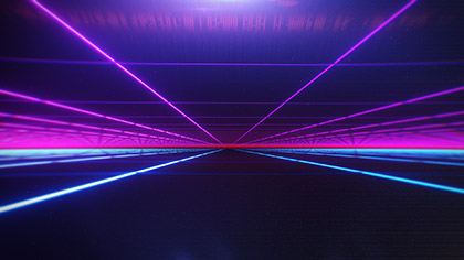 Synthwave Neon Grid