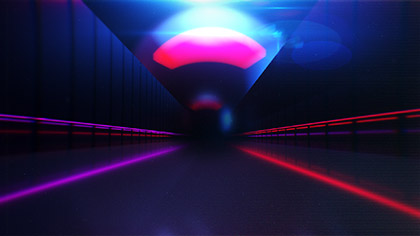 Synthwave Neon Hallway