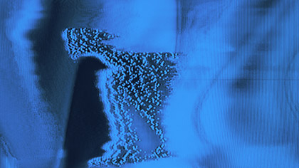 VHS Glitch Teal Grey Noise