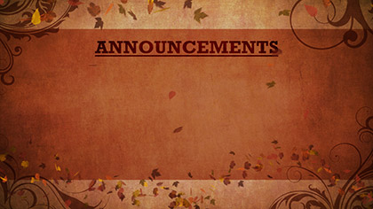 Autumn Abstract Announcements