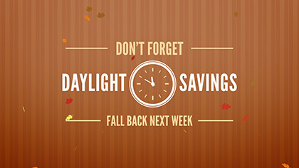 Daylight Savings Fall Back