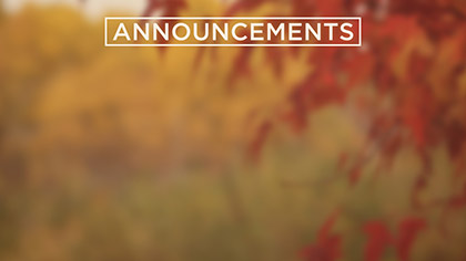 Fall Colors Announcements