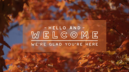 Fall Focus Welcome