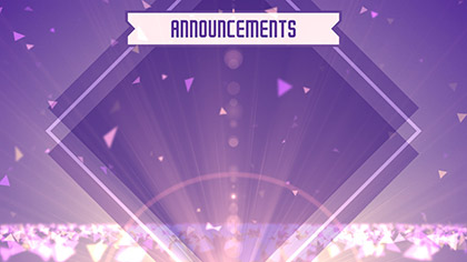 Spring Shapes Announcements