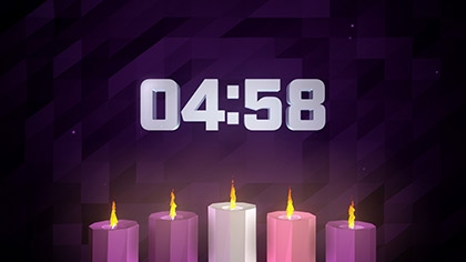 Digital Advent Candles Countdown