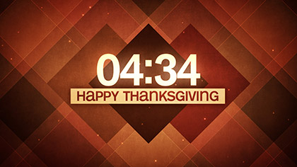 Plaid Thanksgiving Countdown