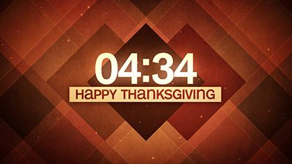 Plaid Thanksgiving Countdown