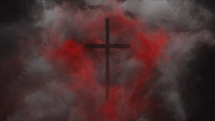 Color Blast Red Grey Cross