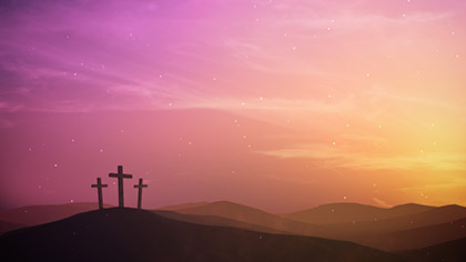 Easter Sunrise Calvary Distant