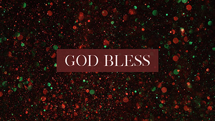 Christmas Glitter God Bless