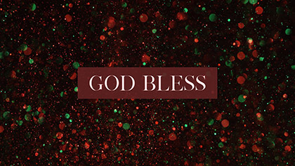 Christmas Glitter God Bless