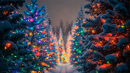 Christmas Glow Colorful Rise