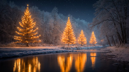 Christmas Glow Pond