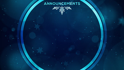 Christmas Glow Snowflakes Announcements