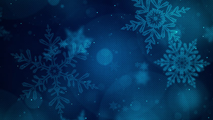 Christmas Glow Snowflakes Deep Blue