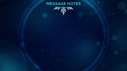 Christmas Glow Snowflakes Message Notes
