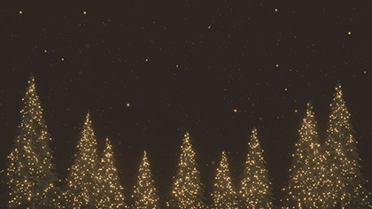 Christmas Gold Pine Trees
