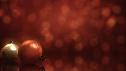 Christmas Ornaments Bokeh Red