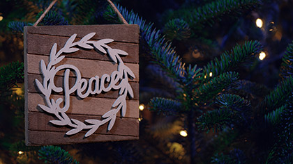 Christmas Pines Peace Ornament