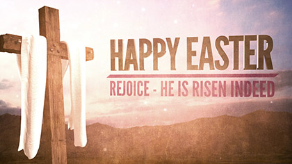 Cross Fabric Happy Easter