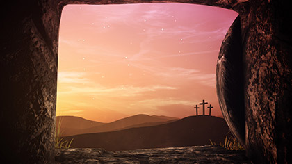 Easter Sunrise Tomb Crosses