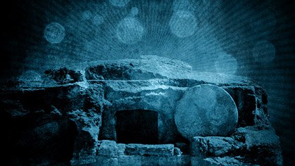 Empty Tomb Grunge Blue