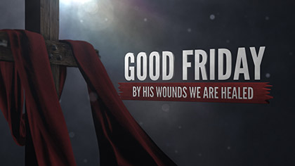 Good Friday Cross Fabric Text