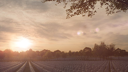 Military Cemetery Sunset