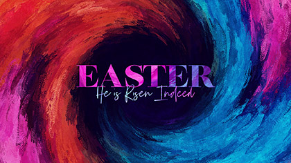 Paint Swirl Easter He Is Risen