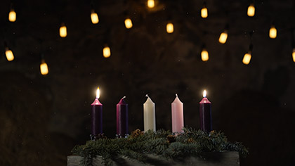 Rustic Christmas Advent Candles Week 2