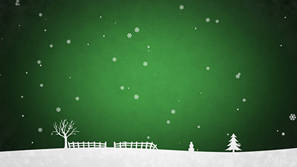 Winter Snow Green Scrolling