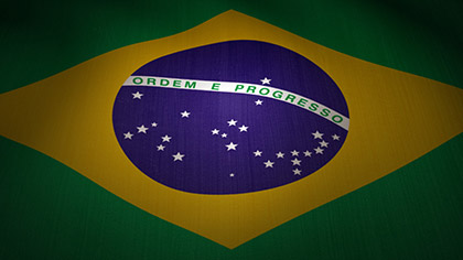 Brazil Flag Waving
