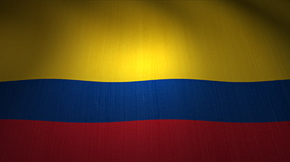 Colombia Flag Waving