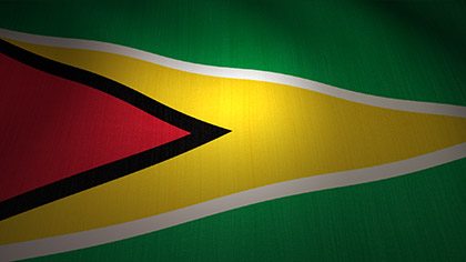 Guyana Flag Waving