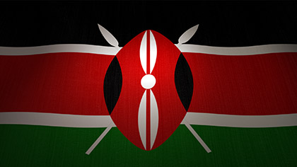Kenya Flag Waving