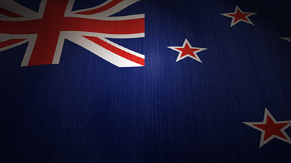 New Zealand Flag Waving
