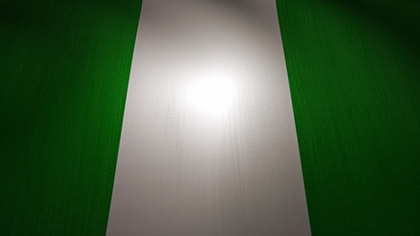 Nigeria Flag Waving