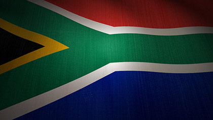 South Africa Flag Waving