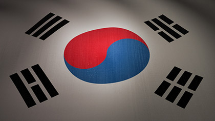 South Korea Flag Waving