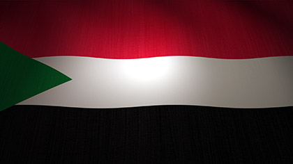 Sudan Flag Waving
