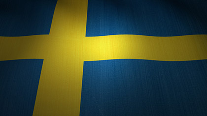 Sweden Flag Waving