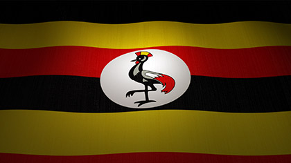 Uganda Flag Waving