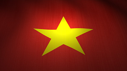 Vietnam Flag Waving