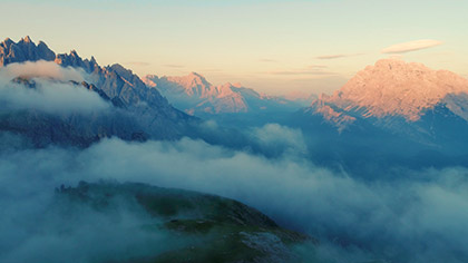 Sunset Aerial Mountains Longplay