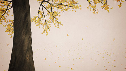 Digital Autumn Yellow Tree